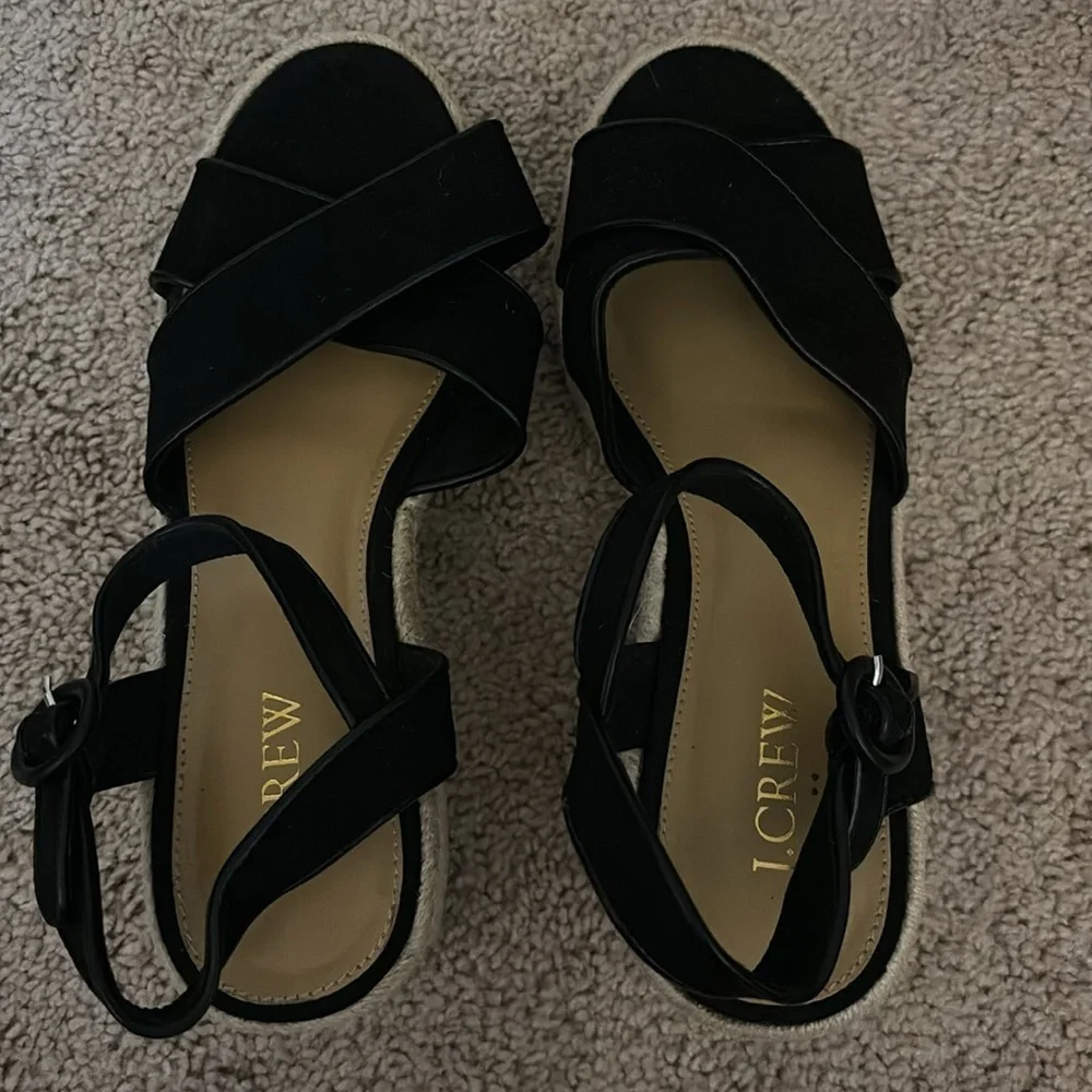 J Crew Platform espadrille heeled sandals BW889